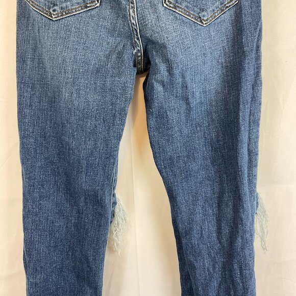 L'Agence Jeans 28 Blue Distressed Destroyed Raw Hem Straight Leg - Picture 8 of 10